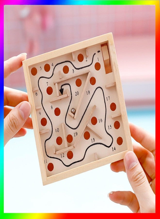 UPBEAT Classic Wooden Labyrinth Game with Arrow Mark I Challenging Maze Puzzle for Kids and Adults I Hand-Eye Coordination I Focus I Wooden Labyrinth Game I Wooden Brain Teaser I Gift I Birthday - Image 2